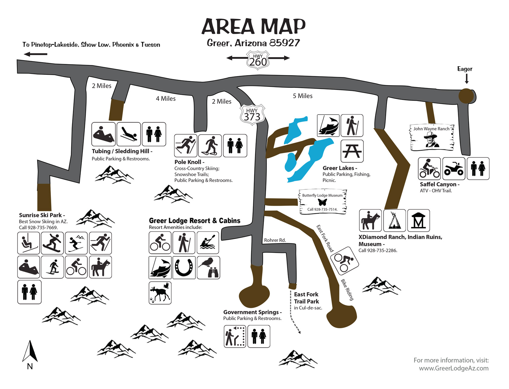 Greer Arizona Area Map